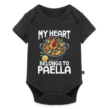 Paella Spanish cuisine Seafood - Baby Premium short-sleeve bodysuit - black - Front