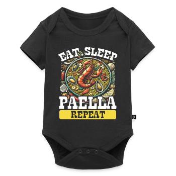 Paella Spanish cuisine Seafood - Baby Premium short-sleeve bodysuit - black - Front