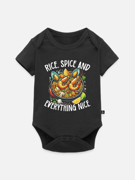 Paella Spanish cuisine Seafood - Baby Premium short-sleeve bodysuit - black