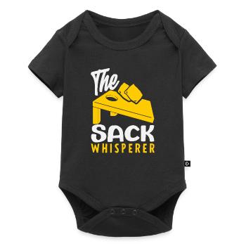 Funny Cornhole Player Gift - Baby Premium short-sleeve bodysuit - black - Front