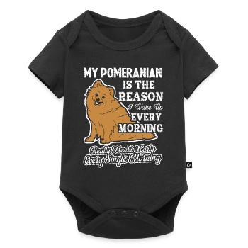 My Pomeranian The Reason I Wake Up Early - Baby Premium short-sleeve bodysuit - black - Front