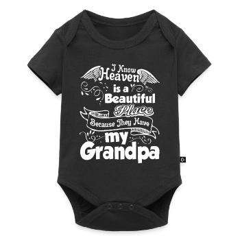 Father's Day Grandpa In Heaven - Baby Premium short-sleeve bodysuit - black - Front