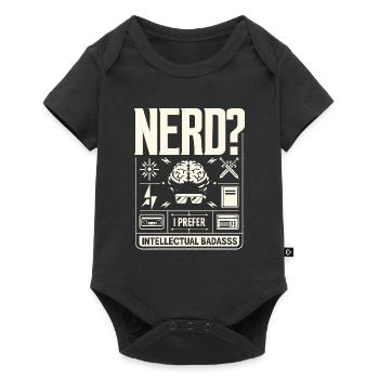 Streber? Ich bevorzuge den intellektuellen Badass - Baby Premium Kurzarmbody - Schwarz - Vorne