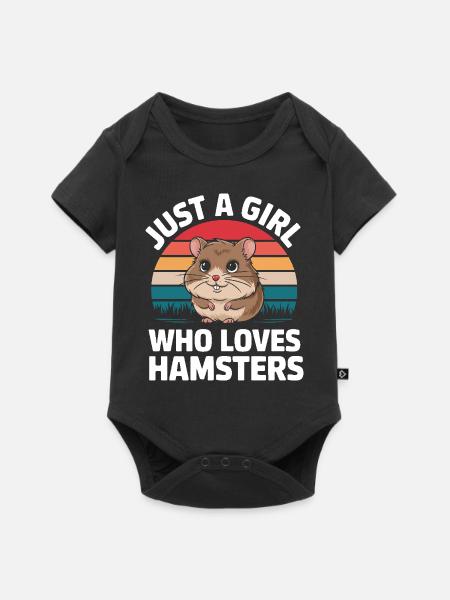Hamster - Baby Premium Kurzarmbody - Schwarz