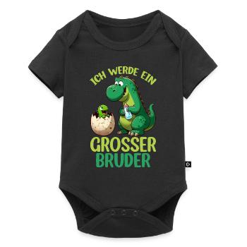 Je vais être grand frère dinosaure nouveau frère - Body à manches courtes Premium Bébé - noir - Devant