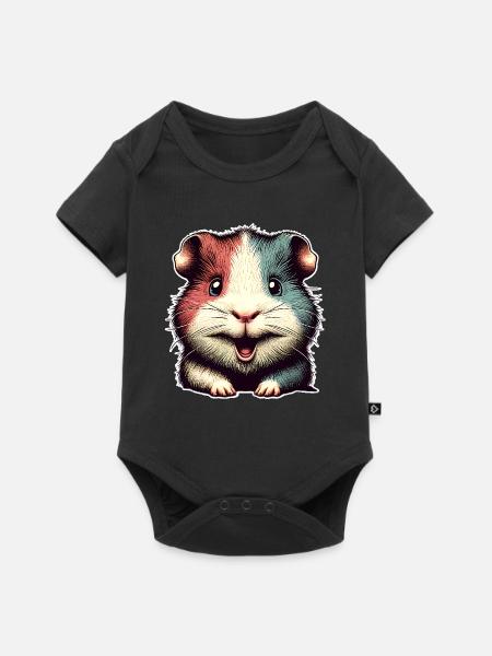 Hamster - Baby Premium Kurzarmbody - Schwarz