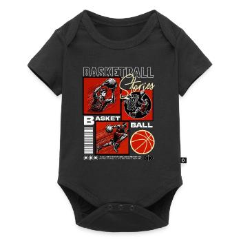 Basket-ball Joueurs de basket-ball - Body à manches courtes Premium Bébé - noir - Devant