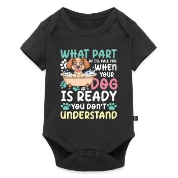 Hundfriseur für einen Hundfriseur - Baby Premium Kurzarmbody - Schwarz - Vorne