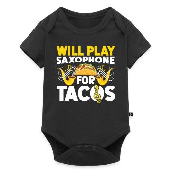 Saxophone Will Play Saxophone For - Baby Premium short-sleeve bodysuit - black - Front