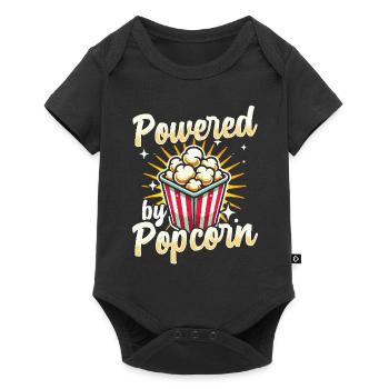 Powered by Popcorn - Baby Premium short-sleeve bodysuit - black - Front