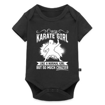 Folle fille de karaté comme une fille normale mais tellement - Body à manches courtes Premium Bébé - noir - Devant