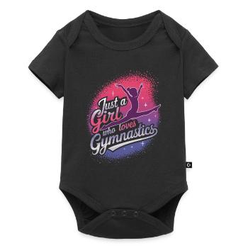 Just a Girl Who Loves Gymnastics - Baby Premium short-sleeve bodysuit - black - Front