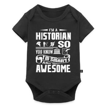 Historian Smart and Awesome Historian - Baby Premium short-sleeve bodysuit - black - Front