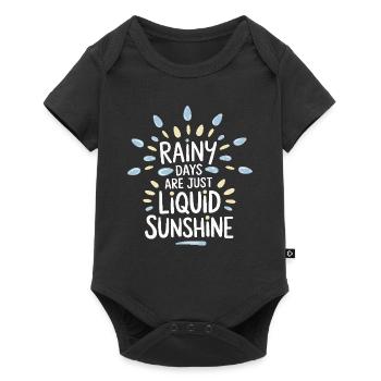 Météo fantaisiste, Nuages fantaisistes, Drôle - Body à manches courtes Premium Bébé - noir - Devant