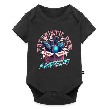 Couponing Coupon Futuristic Deal Hunter - Baby Premium Kurzarmbody - Schwarz - Vorne