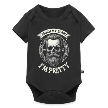 Touch My Beard and Tell Me I'm Pretty - Body à manches courtes Premium Bébé - noir - Devant