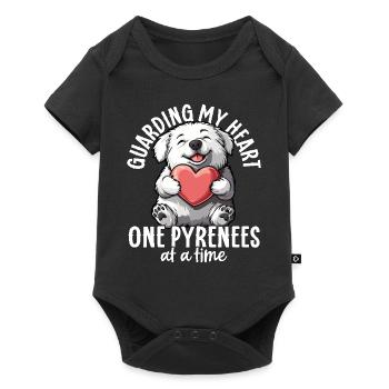 Chien de montagne des Pyrénées Chien des Grands Pyrénées Amour - Body à manches courtes Premium Bébé - noir - Devant