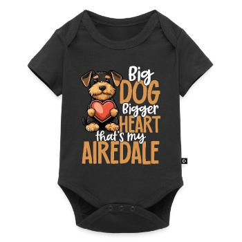 Airedale Terrier Dog Airedale Love - Baby Premium short-sleeve bodysuit - black - Front
