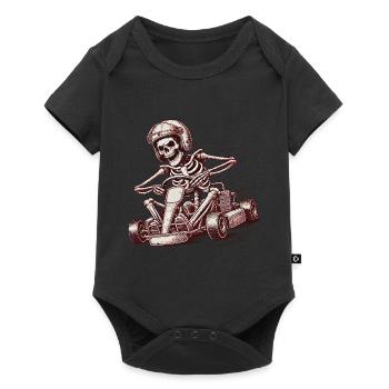 Skeleton Go-Kart Retro Adventure - Baby Premium short-sleeve bodysuit - black - Front