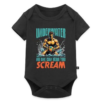 Water Polo Underwater No One Can Hear You Diving - Baby Premium Kurzarmbody - Schwarz - Vorne