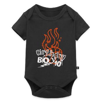 Basketball 10. Geburtstag Basketballer - Baby Premium Kurzarmbody - Schwarz - Vorne