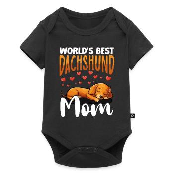 Dachshund Dog Dachshund mom - Baby Premium short-sleeve bodysuit - black - Front