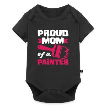 Proud Mom of a Painter - Baby Premium short-sleeve bodysuit - black - Front