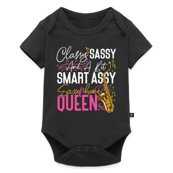 Saxophone Classy Sassy And A Bit - Baby Premium short-sleeve bodysuit - black - Front