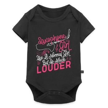 Saxophone Saxophone Girl Like A - Baby Premium short-sleeve bodysuit - black - Front
