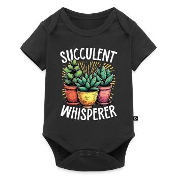 Succulent Whisperer – Plant Lover - Baby Premium short-sleeve bodysuit - black - Front