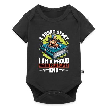 Water Polo A Short Story I Am A Proud Goalkeeper - Baby Premium short-sleeve bodysuit - black - Front