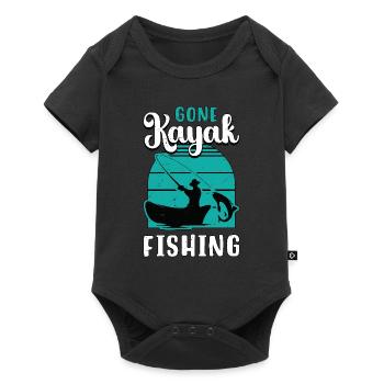 Gone Kayak Fishing Loves Canoë Kayak Fisher - Body à manches courtes Premium Bébé - noir - Devant