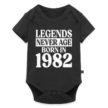 Les légendes ne vieillissent jamais Anniversaire 1982 - Body à manches courtes Premium Bébé - noir - Devant