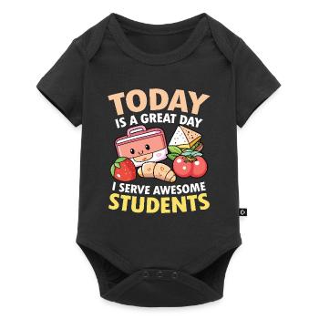 Today Is A Great Day I Serve Awesome - Baby Premium short-sleeve bodysuit - black - Front