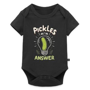 Amateurs de cornichons Humour Blagues dill-ightful Nourriture drôle - Body à manches courtes Premium Bébé - noir - Devant