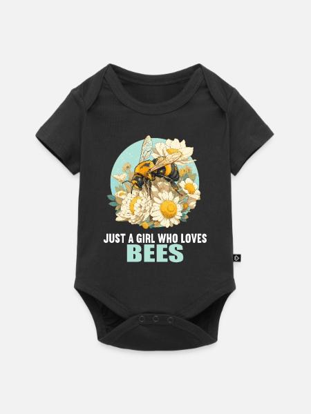 Bienen Biene - Baby Premium Kurzarmbody - Schwarz