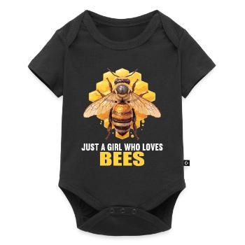 Bees Bee - Baby Premium short-sleeve bodysuit - black - Front