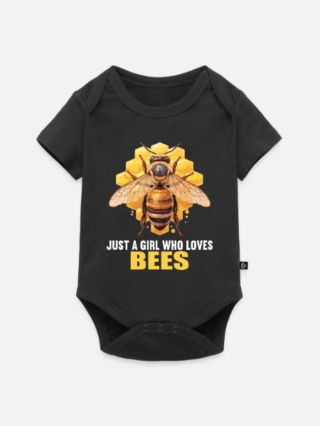 Bienen Biene - Baby Premium Kurzarmbody - Schwarz