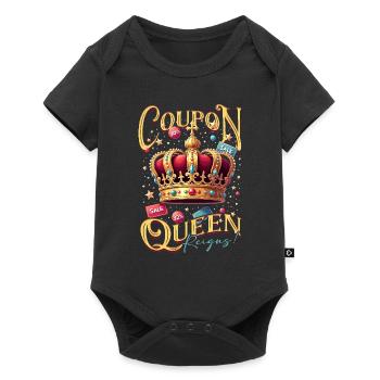 Couponing Coupons Coupon Queen Reigns - Baby Premium short-sleeve bodysuit - black - Front