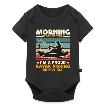 La matinée de pêche en kayak n’est pas mon heure pour pêcher en kayak - Body à manches courtes Premium Bébé - noir - Devant