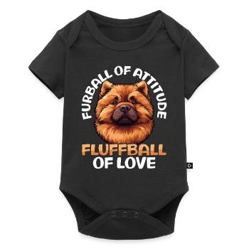Chow Chow Furball of Love Chow Chow - Baby Premium Kurzarmbody - Schwarz - Vorne