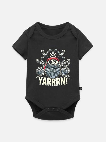 Yarrrrn - Baby Premium Kurzarmbody - Schwarz