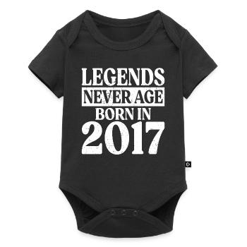 Legends Never Grow Old Birthday 2017 - Baby Premium short-sleeve bodysuit - black - Front