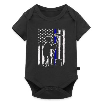 Painter Flag Silhouette Creative - Baby Premium short-sleeve bodysuit - black - Front