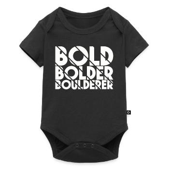 Bloc Bold Bolder Boulderer - Body à manches courtes Premium Bébé - noir - Devant