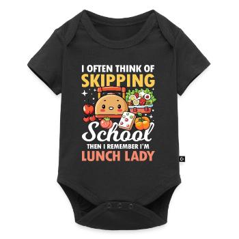 I'm Lunch Lady für einen Dessert Fan - Baby Premium Kurzarmbody - Schwarz - Vorne