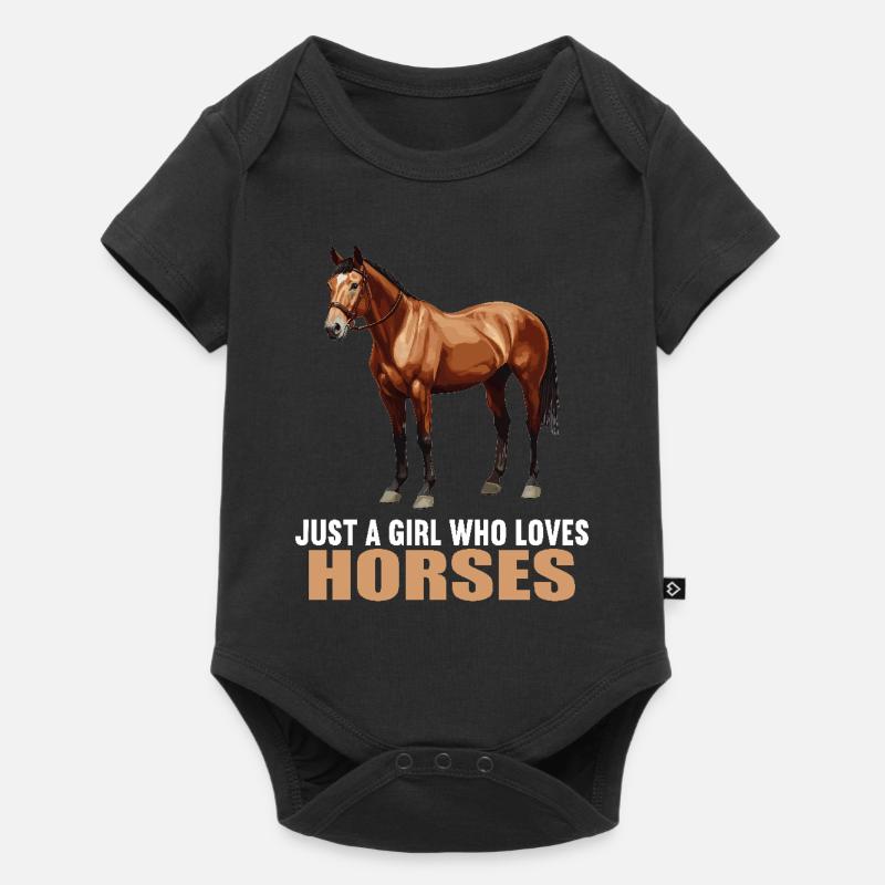 Chevaux Cheval - Body à manches courtes Premium Bébé - noir