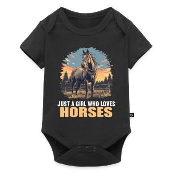 Chevaux Cheval - Body à manches courtes Premium Bébé - noir - Devant