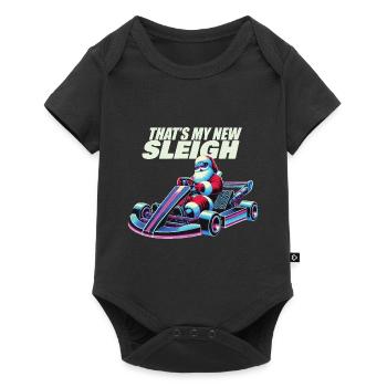 Go-Kart Retro Santa Claus Sleigh Adventure - Body à manches courtes Premium Bébé - noir - Devant