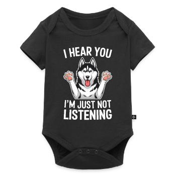 Siberian Husky Saying Siberian Huskies Gift - Baby Premium short-sleeve bodysuit - black - Front